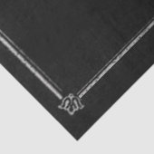 ヴィンテージフランスのタイポグラフィブラックデカップフレーム 薄葉紙 (詳細)