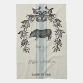 ヴィンテージフランスのタオル キッチンタオル