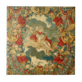 ヴィンテージフランスのタペストリーパターンジュエルトーン タイル (正面)