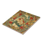 ヴィンテージフランスのタペストリーパターンジュエルトーン タイル (側面)