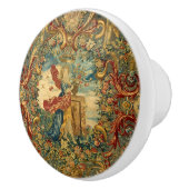 ヴィンテージフランスのタペストリー宝石トーンエレガント セラミックノブ (右)