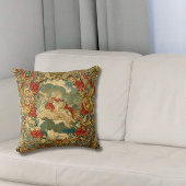 ヴィンテージフランスのタペストリー宝石トーンカラフル クッション