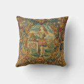 ヴィンテージフランスのタペストリー宝石トーンカラフル クッション (裏面)