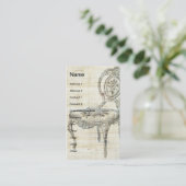 ヴィンテージフランスのチェアリネン2 名刺 (スタンド正面)