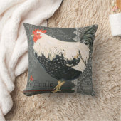 ヴィンテージフランスのチキン枕は黒クリームを灰色にする クッション (ブランケット)