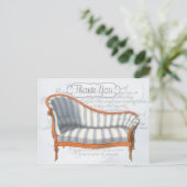 ヴィンテージフランスのチャイズカスタムラウンジ ポストカード (スタンド正面)