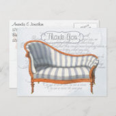 ヴィンテージフランスのチャイズカスタムラウンジ ポストカード (正面/裏面)