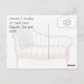 ヴィンテージフランスのチャイズカスタムラウンジ ポストカード (裏面)