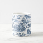 ヴィンテージフランスのチャリオットオブドーントイレデジュウブルー コーヒーマグカップ (中央)