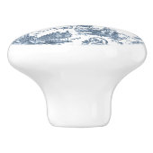 ヴィンテージフランスのチャリオットオブドーントイレデジュウブルー セラミックノブ (側面)