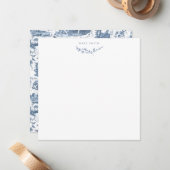 ヴィンテージフランスのチャリオットオブドーントイレデジュウブルー ノートカード (正面/裏面インサイチュ)