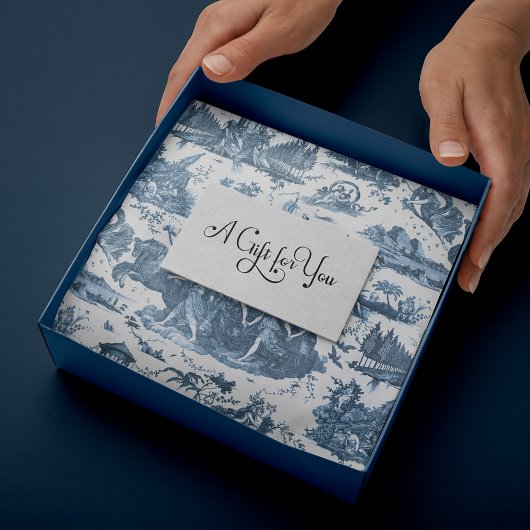 ヴィンテージフランスのチャリオットオブドーントイレデジュウブルー 薄葉紙