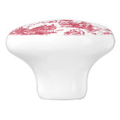 ヴィンテージフランスのチャリオットオブドーントイレデジュエレッド セラミックノブ (側面)