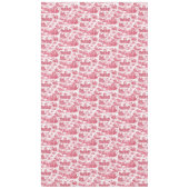 ヴィンテージフランスのチャリオットオブドーントイレデジュエレッド テーブルクロス (正面)