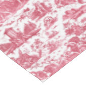 ヴィンテージフランスのチャリオットオブドーントイレデジュエレッド テーブルクロス (アングル)