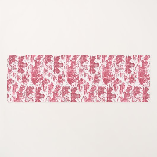 ヴィンテージフランスのチャリオットオブドーントイレデジュエレッド ヨガマット (正面(横))