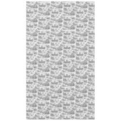 ヴィンテージフランスのチャリオットオブドーントイレドゥジュエグレイ テーブルクロス (正面)