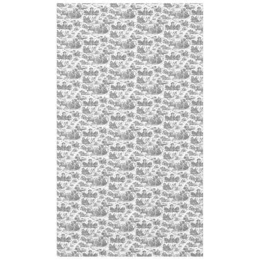 ヴィンテージフランスのチャリオットオブドーントイレドゥジュエグレイ テーブルクロス (正面)