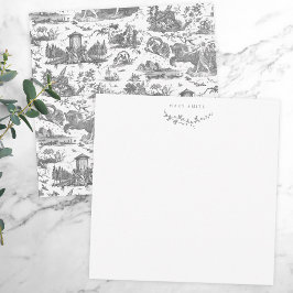 ヴィンテージフランスのチャリオットオブドーントイレドゥジュエグレイ ノートカード