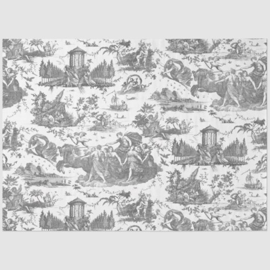 ヴィンテージフランスのチャリオットオブドーントイレドゥジュエグレイ 薄葉紙 (正面)