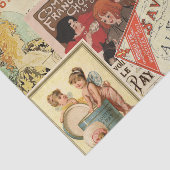 ヴィンテージフランスのチョコレート広告コラージュ 薄葉紙 (詳細)