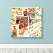 ヴィンテージフランスのチョコレート広告 キャンバスプリント (インサイチュ (ウッドフロア))