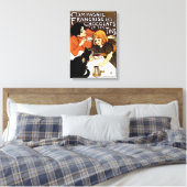 ヴィンテージフランスのチョコレート&ティーコ広告 キャンバスプリント (インサイチュ (寝室))