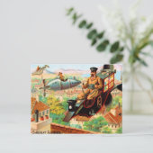 ヴィンテージフランスのチョコ飛んでいるラ ポストカード (スタンド正面)