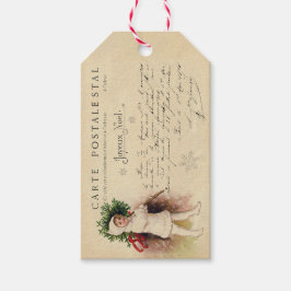 ヴィンテージフランスのツリーはがきギフトラベル ギフトタグ