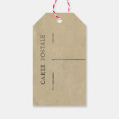 ヴィンテージフランスのツリーはがきギフトラベル ギフトタグ (裏面)