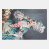 ヴィンテージフランスのデカップラッピング紙 ラッピングペーパーシート (正面)