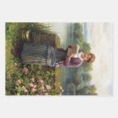 ヴィンテージフランスのデカップラッピング紙 ラッピングペーパーシート (正面3)