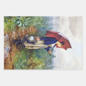 ヴィンテージフランスのデカップラッピング紙 ラッピングペーパーシート (正面2)