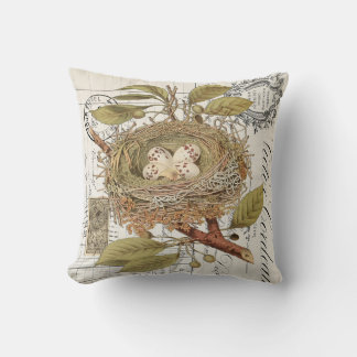 ヴィンテージフランスのデコールネストウィズエッグ装飾用クッション クッション