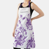 ヴィンテージフランスのトイルパープルフローラブライダルシャワー エプロン (インサイチュ)