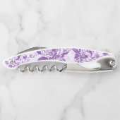 ヴィンテージフランスのトイルパープルフローラブライダルシャワー ソムリエナイフ (裏面)