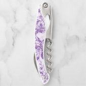 ヴィンテージフランスのトイルパープルフローラブライダルシャワー ソムリエナイフ (裏面)