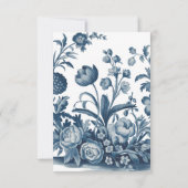 ヴィンテージフランスのトイルフォトウェディングRSVPカード 出欠カード (裏面)