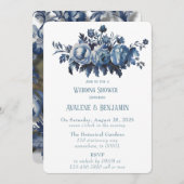 ヴィンテージフランスのトイルフローラウェディングシャワー写真 招待状 (正面/裏面)