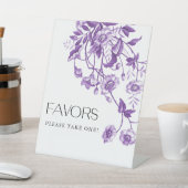 ヴィンテージフランスのトイルフローラブライダルシャワーの恩恵 台座サイン (インサイチュ)