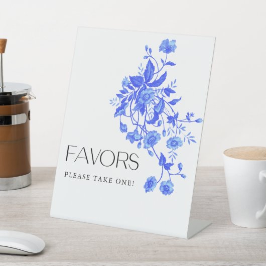 ヴィンテージフランスのトイルフローラブライダルシャワーの恩恵 台座サイン (インサイチュ)