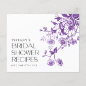 ヴィンテージフランスのトイルフローラブライダルシャワーレシピ (裏面)