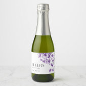 ヴィンテージフランスのトイルフローラブライダルシャワー応援 スパークリングワインラベル (正面)