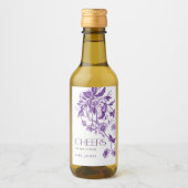 ヴィンテージフランスのトイルフローラブライダルシャワー応援 ワインラベル (正面)