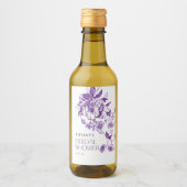 ヴィンテージフランスのトイルフローラブライダルシャワー ワインラベル (正面)