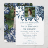 ヴィンテージフランスのトイルフローラブリデスメイドランチョン 招待状 (正面/裏面)