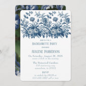 ヴィンテージフランスのトイルフローラ写真バチェロレッテ 招待状 (正面/裏面)