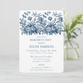 ヴィンテージフランスのトイルフローラ写真バチェロレッテ 招待状 (スタンド正面)