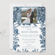 ヴィンテージフランスのトイルフローラ写真婚約パーティ