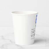 ヴィンテージフランスのトイルブルーフローラブライダルシャワー 紙コップ (右)